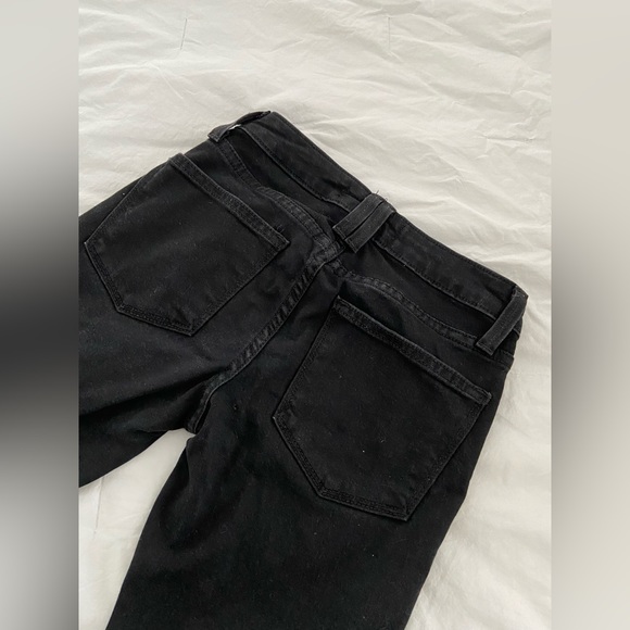 Black shredded distressed skinny jeans - Picture 3 of 5